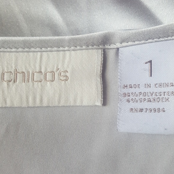 Chico's 💙Silver Metallic Tank Top - Picture 5 of 6